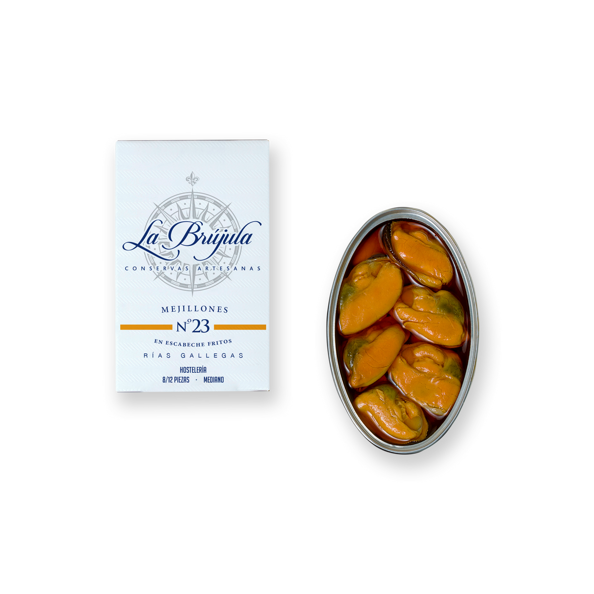 La Brujula Mussels in Escabeche - 3.9oz tin
