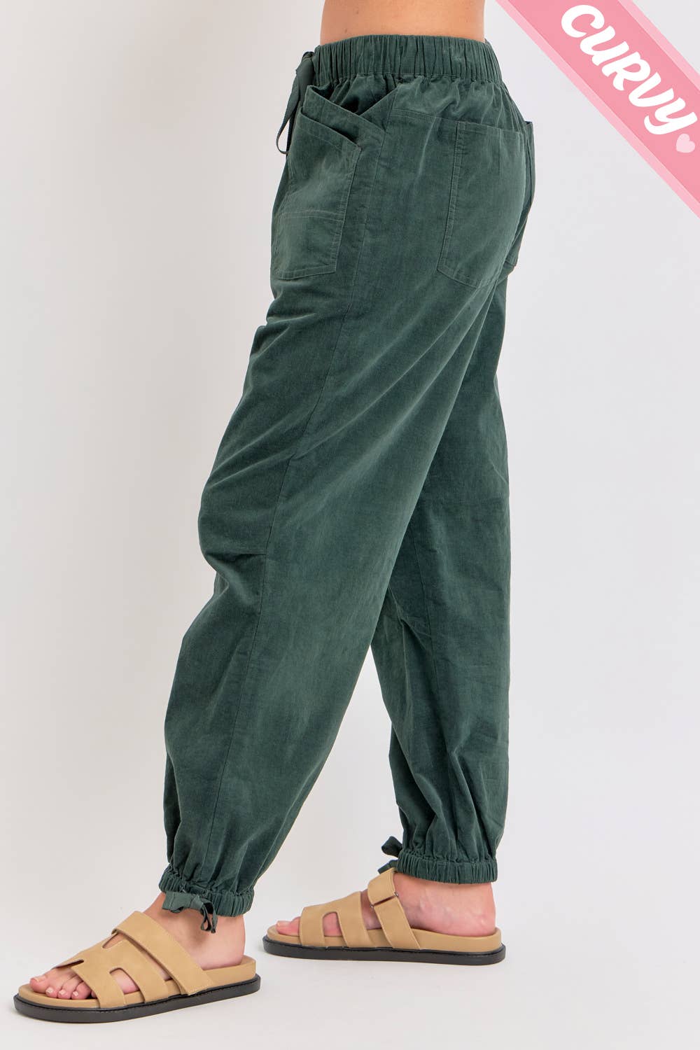 PLUS SIZE CORDUROY JOGGER