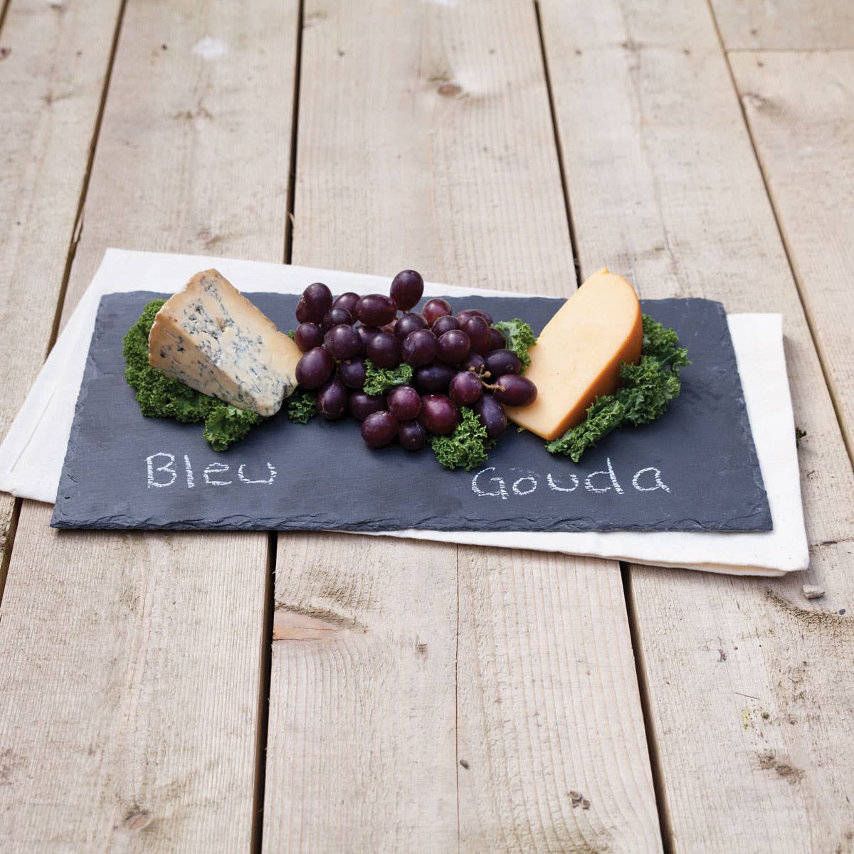 16" Slate Cheese Board w/ Natural Edges - Includes Chalk