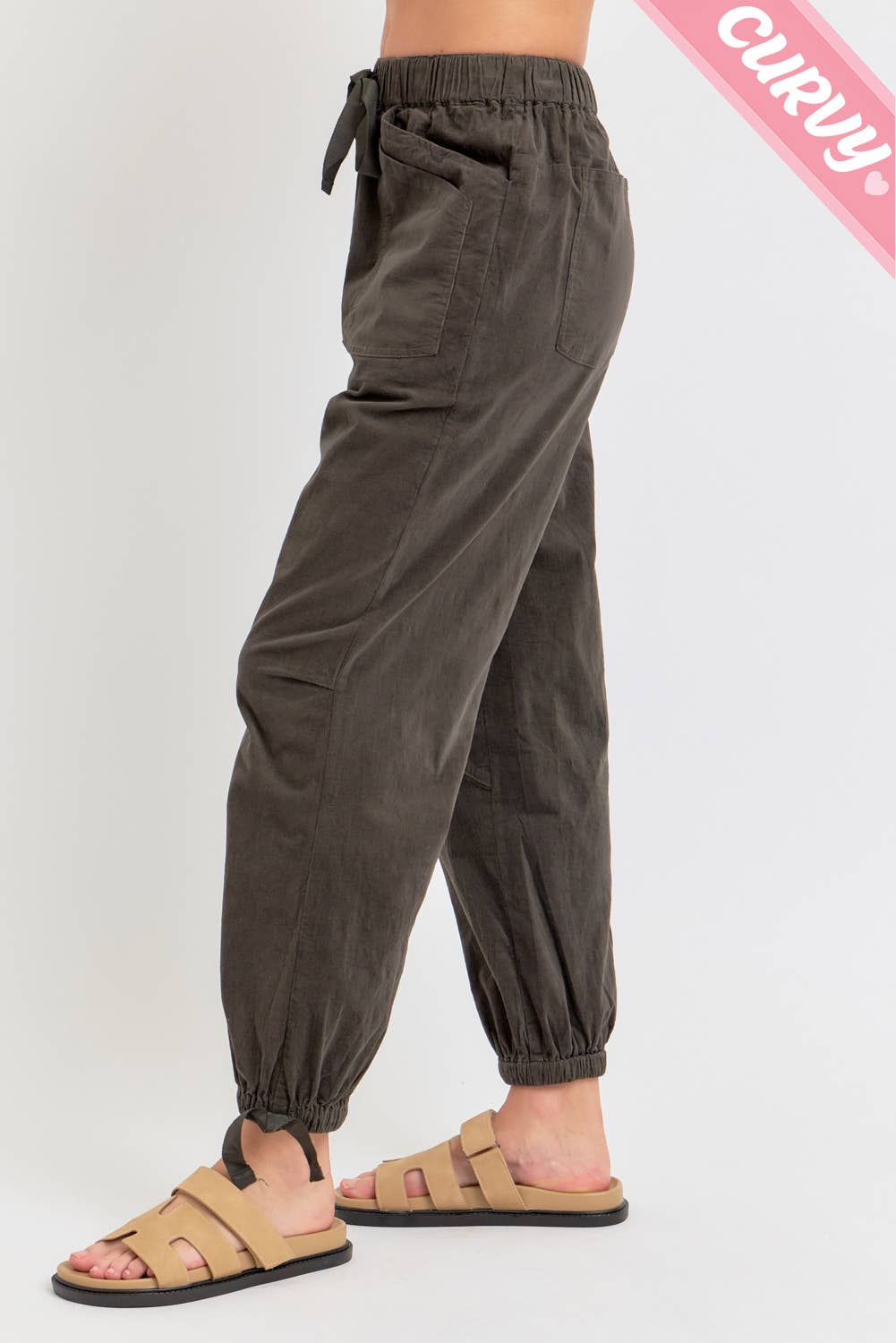 PLUS SIZE CORDUROY JOGGER