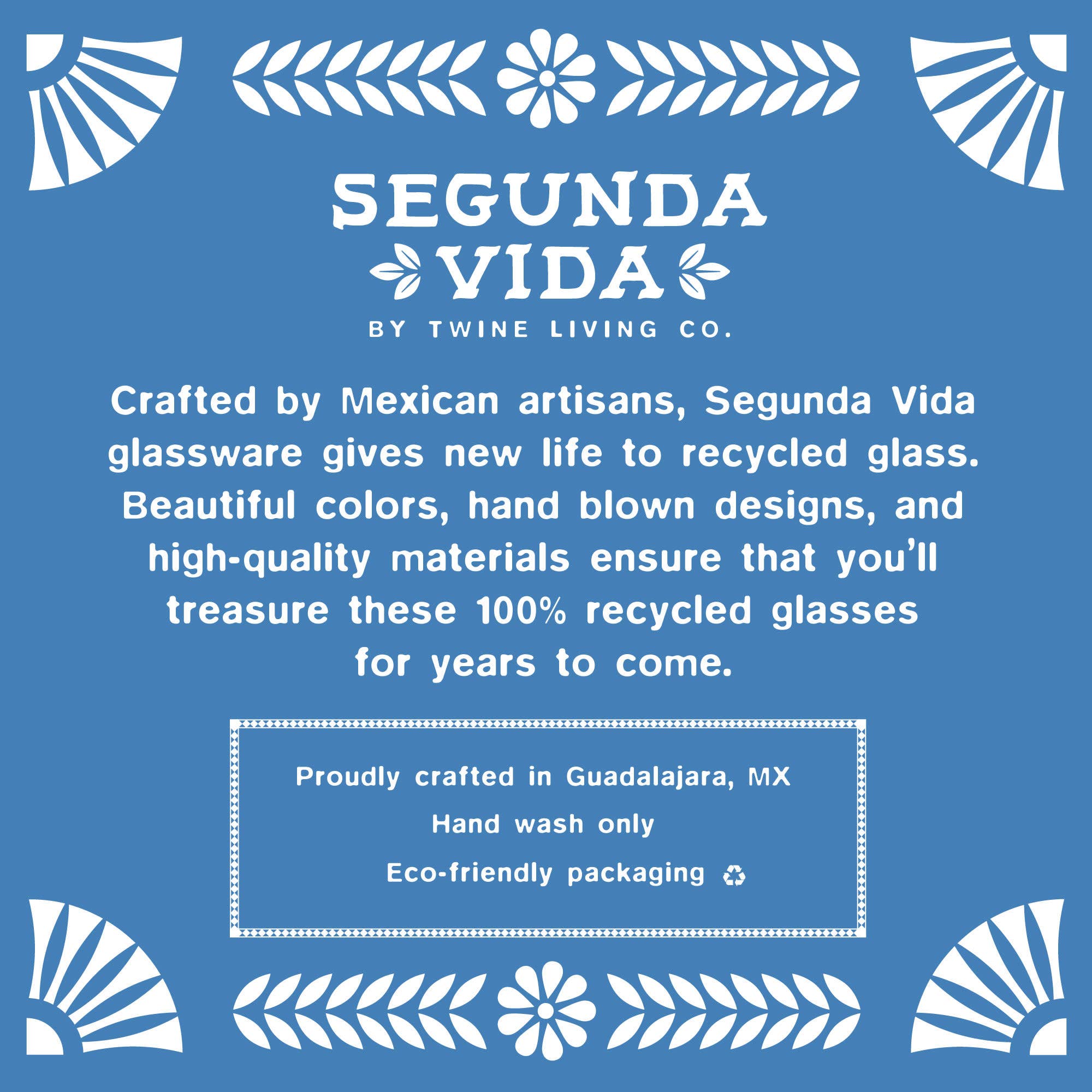 Artistico Recycled Glass Stemless Wine Glasses Set of 2