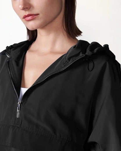 She an active girlie! Stay comfortable and fashionable with this half zipper hoodie top. Perfect for any occasion, the long sleeve top features a convenient kangaroo pocket and hood.