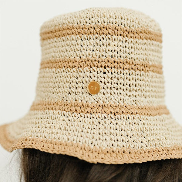 Sal Crochet Bucket Hat- Striped