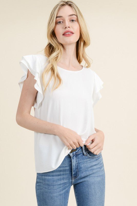 Ruffled Sleeve Top