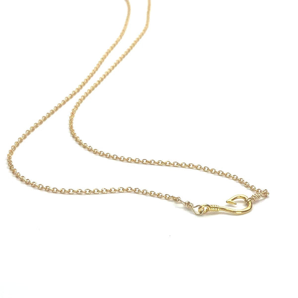 Hook Necklace - 14k Gold Fill 16” w/ 2” Extender
