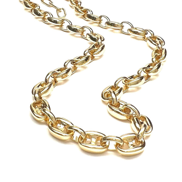 Anchor Chain Necklace - Gold Plated