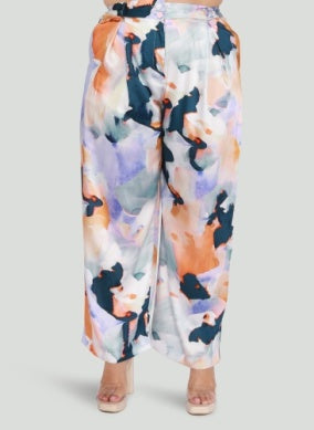 Watercolor Pleated Trousers