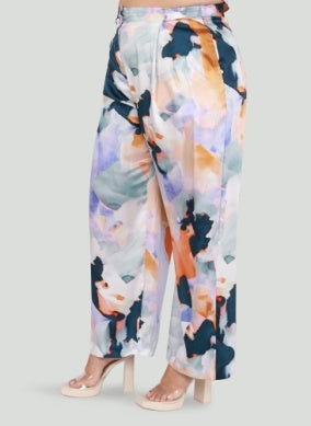 Watercolor Pleated Trousers