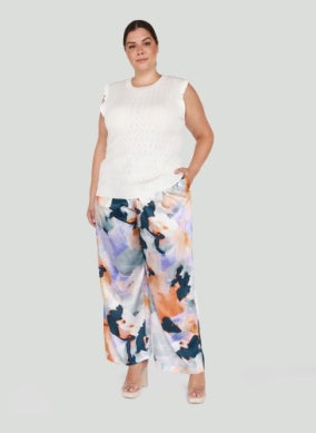 Watercolor Pleated Trousers