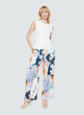 Watercolor Pleated Trousers
