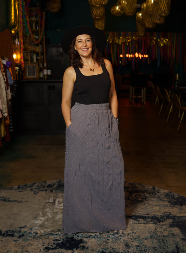 Gray Dot Skirt