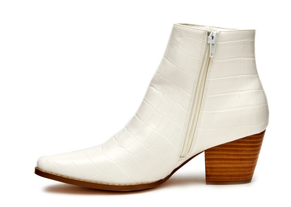 Spade White Croc Boots