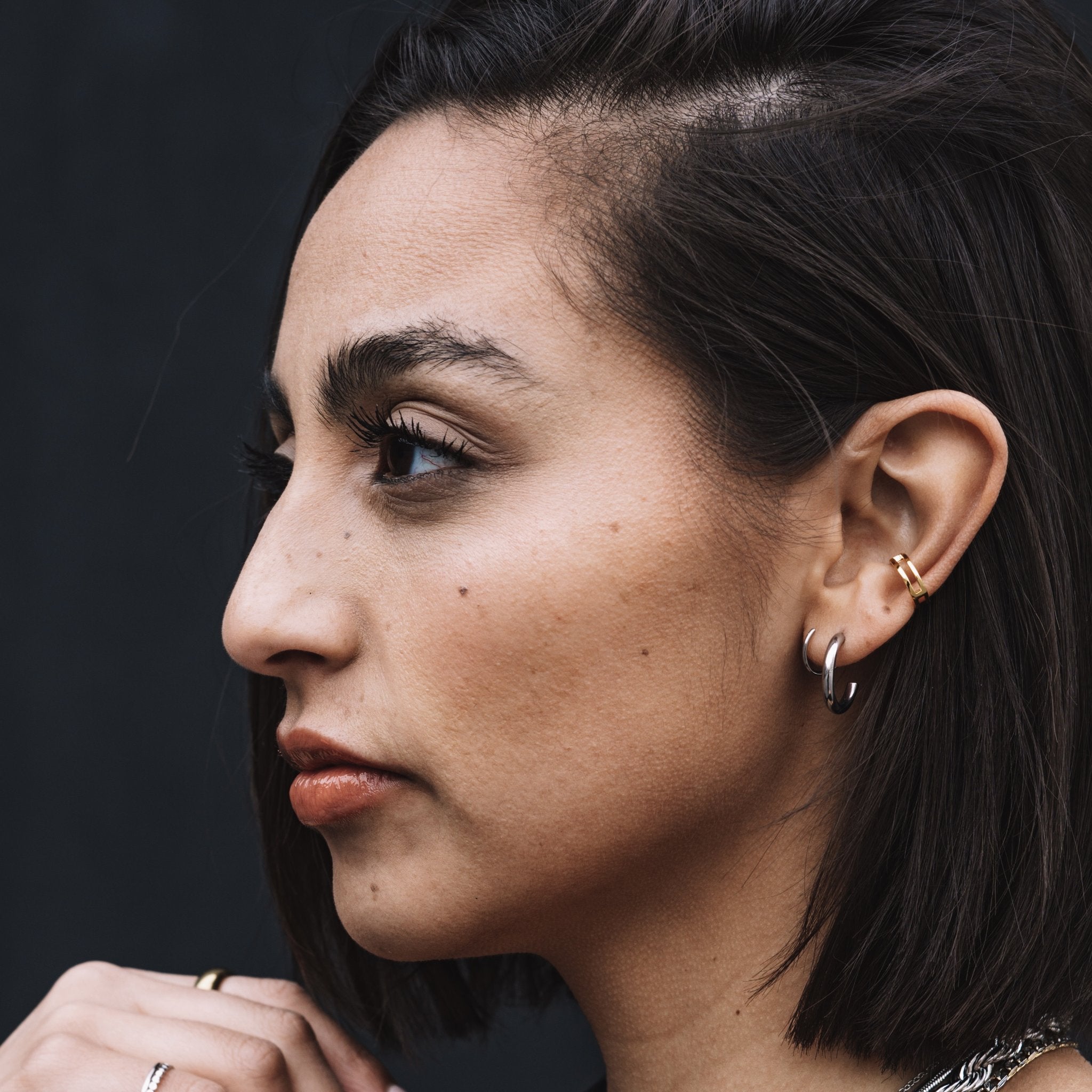 Faux Double Hoop