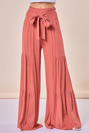Linen Wideleg Palazzo Pants